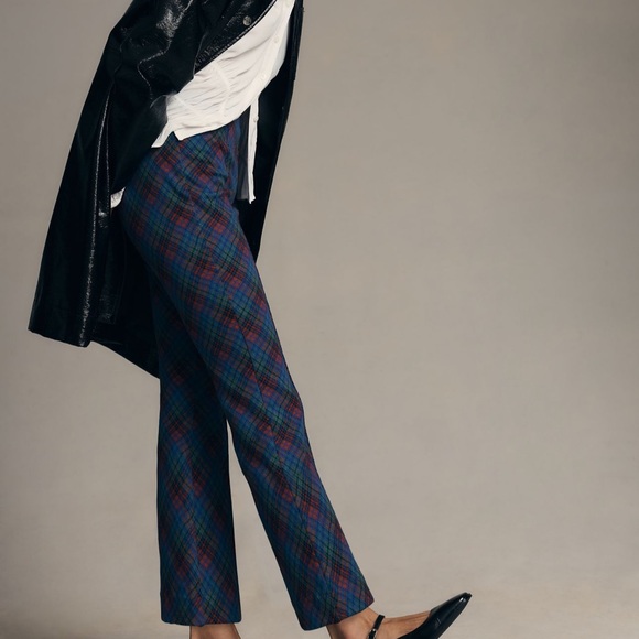 Anthropologie Blue and Red Plaid Pants - Picture 5 of 6